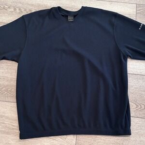 Dunning Golf Pullover Sweater Mens XL Black Ribbed Performance Preppy Athletic